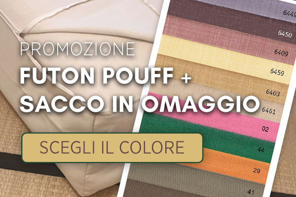 Futon pouff con sacca in omaggio