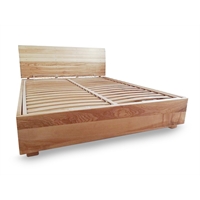 Letto in legno massello contenitore artigianale - Bauletto con e senza testata